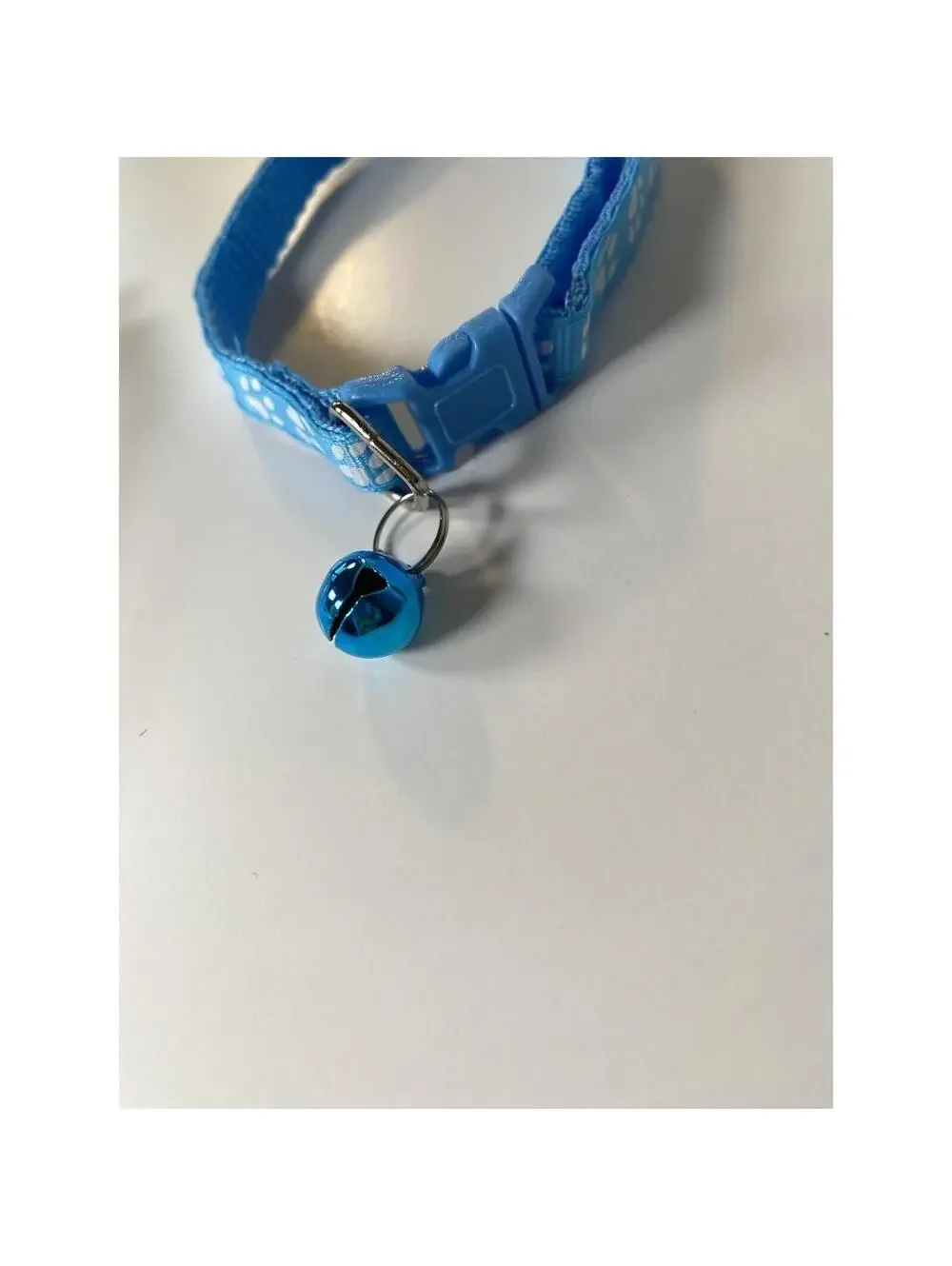Baby Blue Pet Collar for Cats/Small Dogs, Brand New with Jingle Bell, Adjustable